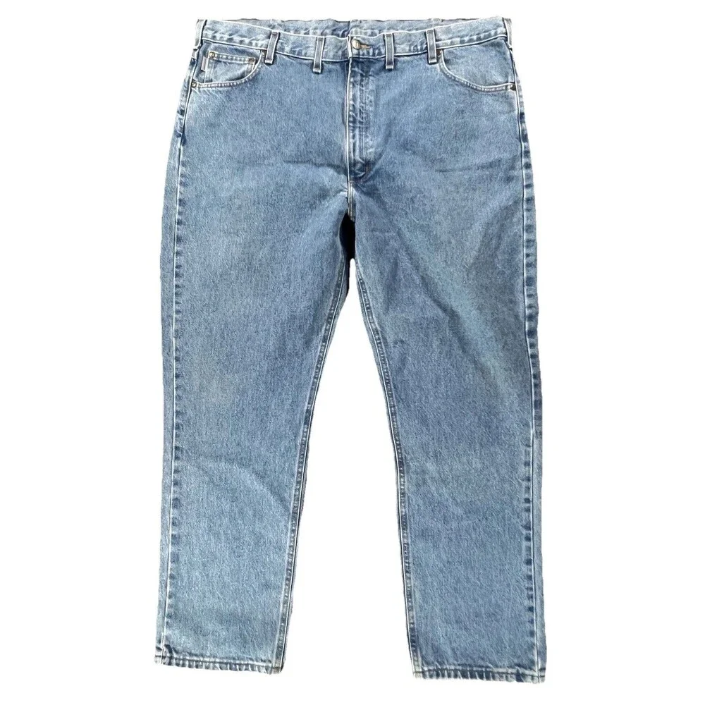 Carhartt Men’s Traditional Fit Work Blue Jeans 5 Pocket B18 STW 46 X 32